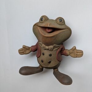 Vintage 1948 Rempel “Froggy the Gremlin” Rubber Squeaky Toy Frog 5” Akron OH USA